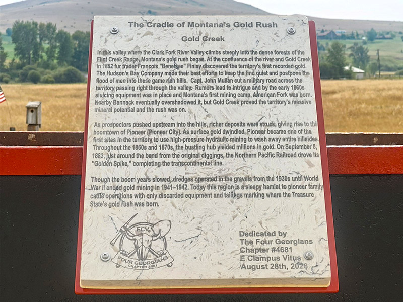 Gold Creek Events Historic Marker Info